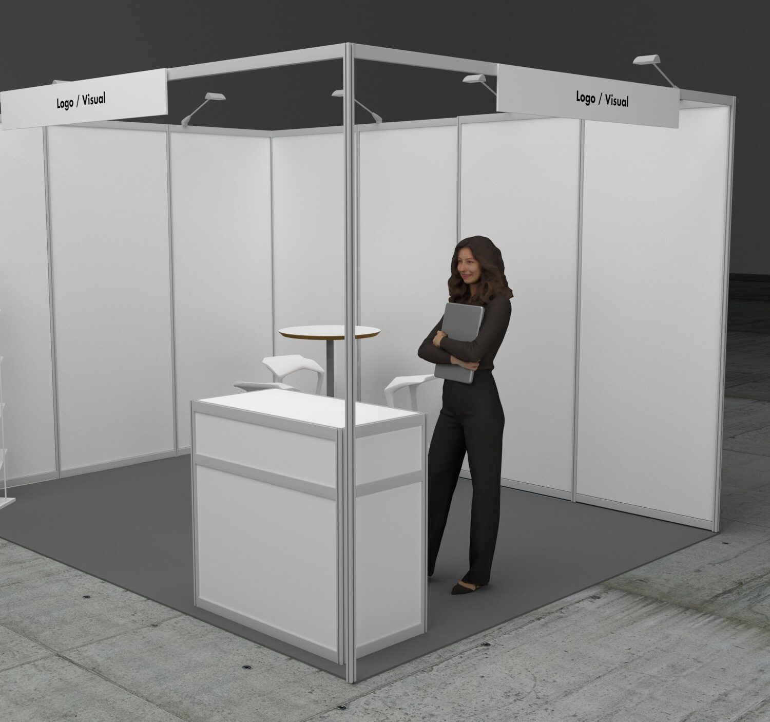 KULMAOSASTO 4x3m kalusteineen