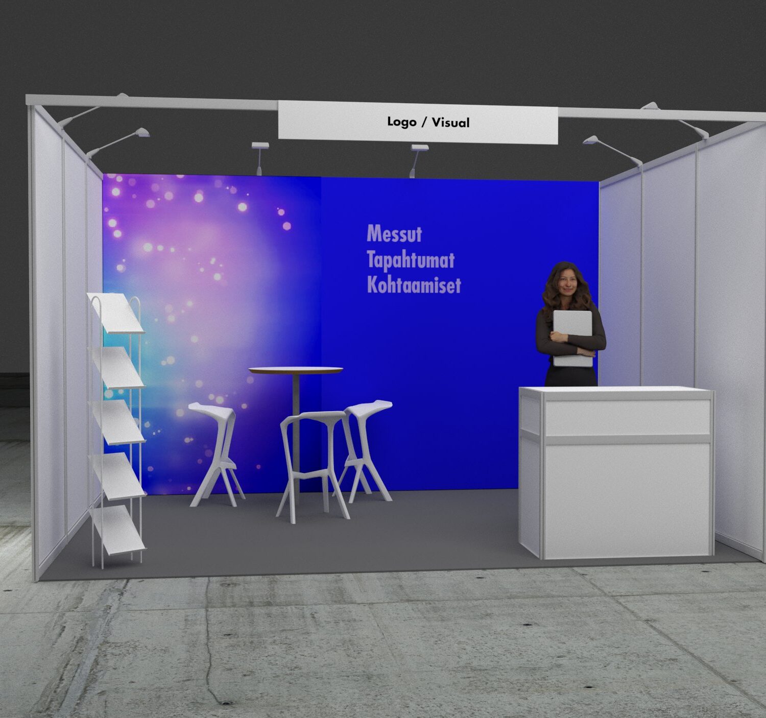 TASKUOSASTO 4 x 3m yksi brändätty seinä